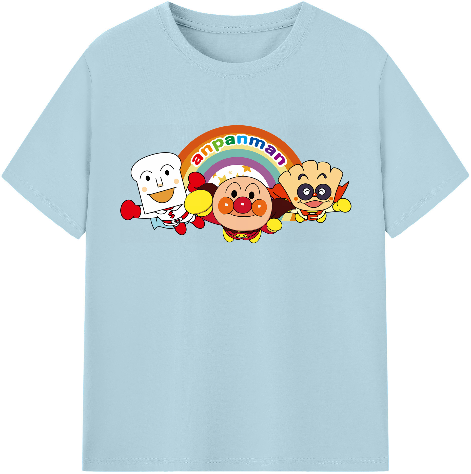 （画像用） アンパンマン Anpanman 綿100％半袖Tシャツ（フロントプリント）